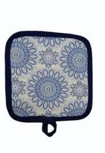 100% coton biologique classique cuisine maniques ensemble écologique antidérapant poche mitaine résistant à la chaleur maniques tapis tampons pour - Product Image 4