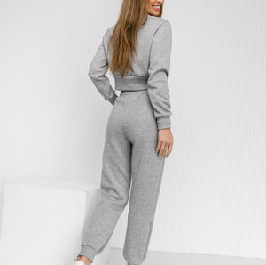 Chándales de lana de tecnología de invierno personalizados de fabricante de alta calidad para hombres, chándales acampanados de 2 piezas personalizados más vendidos para mujeres - Product Image 4