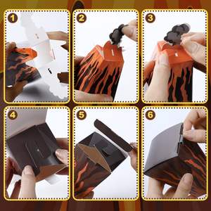 Decoraciones para fiestas de volcanes, contenedores de dulces de volcán de 6 pulgadas, cajas de regalos Goodie para bolsas de recuerdo de fiesta de cumpleaños, suministros - Product Image 6