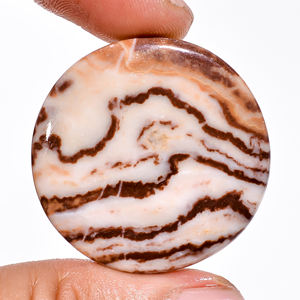 Venta al por mayor de jaspe de coco natural cabujón marrón piedras preciosas sueltas semipreciosas forma redonda mezcla de tamaños para la fabricación de joyas - Product Image 4