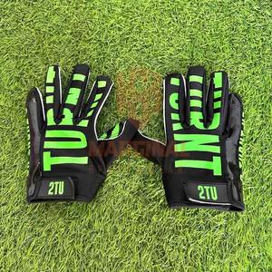 Guantes de Fútbol Americano Personalizados para Receptor, Agarre Antideslizante, Cómodos, Dedos Completos, Correa de Muñeca Ajustable con Gancho y Bucle, Deportivos - Product Image 5