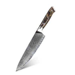 มีดเชฟเหล็กดามัสกัสพร้อมที่จับทำจากเรซิน - Product Image 1