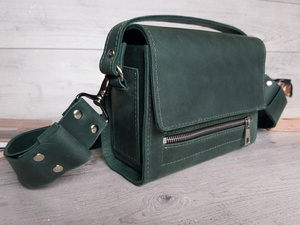 Pochette en cuir souple pour homme en cuir de vachette, grande capacité, sac bandoulière décontracté LCS-0032 - Product Image 4