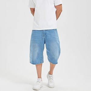 OEM Manufacturer of Custom Straight Vintage Denim Shorts for <b>Men</b> Women Formal Style Colored Wash Summer Fashion Streetwear - Product Image 5