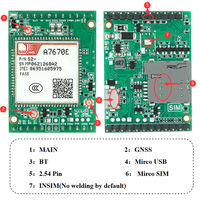 Placa de Desarrollo SIMCOM A7670E-FASE 4G LTE Cat 1 con Módulo Inalámbrico GNSS BT VoLTE, Equipada con Antenas
