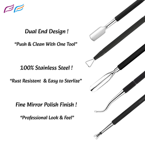 Empujadores de Cutículas de Alta Calidad, Cortador Negro y Herramientas Duraderas para Manicura y Pedicura, Recortador de Cutículas - Bahasa Pro - Product Image 3