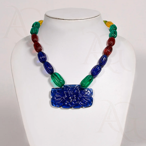 Lab Grown Esmeralda Azul amarillo Rosa Zafiro Collar Cuentas Facetadas Suave Pulido Verde azul Rosa Nano Cut Gemstone Strand - Product Image 6
