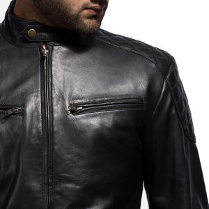 Chaqueta de cuero de moda Hombres Chaqueta ajustada hecha en Pakistán Moda mejor edición Chaquetas de cuero para hombres - Product Image 6