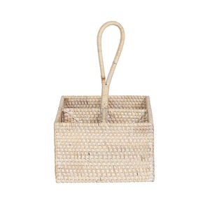 Cesta de Ratán Natural Artex Green Earth, 4 Compartimentos, Hecha a Mano, Ecológica, Moderna, Rectangular, Multiusos, Hecha en Hanói, Vietnam - Product Image 3