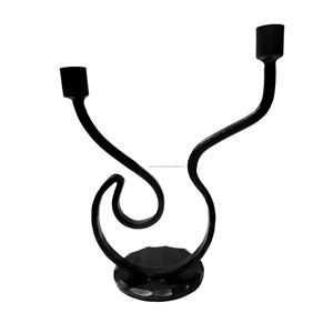 <b>Black</b> Iron Squiggle Candle Holder Metal Decorative <b>Candlestick</b> Holder for Home Decor Wedding Party Dinning - Product Image 5
