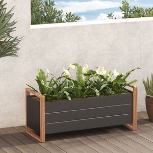 <b>Small</b> Metal Garden Decor Galvanized Steel <b>Planter</b> Box for Flowers & Outdoor Decoration - Product Image 5