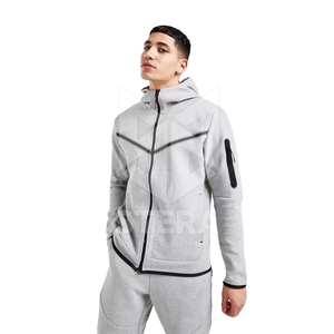 Alta calidad personalizado al por mayor más tamaño Tech ropa deportiva hombres Jogging conjunto con cremallera más cálido chándal para hombres - Product Image 2