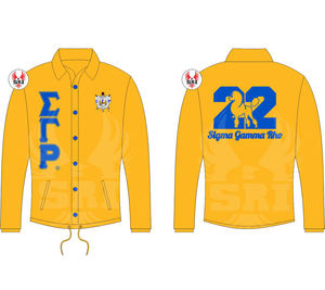 Veste de coach pour femmes avec broderie de la sororité Sigma Gamma Rho |   Vestes de coach personnalisées brodées pour femmes de la sororité SGRho - Product Image 3