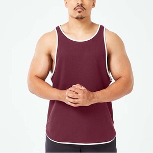 Vêtements pour hommes grande taille 100% coton polyester sans manches à séchage rapide débardeurs de musculation gym fitness et musculation - Product Image 1