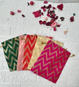 กระเป๋าผ้าฝ้ายทอสำหรับเทศกาลอินเดียเดือนรอมฎอนงานแต่งงานผลไม้แห้ง mehendi แขกวันวาเลนไทน์วันฮาโลวีนขอบคุณพระเจ้า - Product Image 1