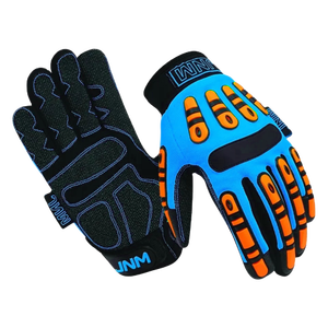 Guantes de cuero de trabajo mecánico antivibración de alto rendimiento Protección de seguridad reforzada resistente a cortes Resistente a impactos - Product Image 2