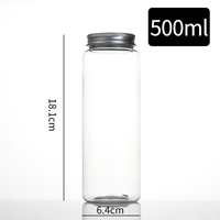 Conteneur de boisson en plastique PET personnalisé avec logo, 300 ml-750 ml, avec bouchon à vis, trou pour paille, design de bouteille de tequila, impression numérique