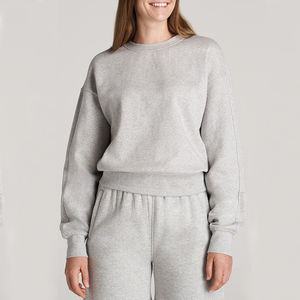 Sudadera de invierno personalizable para mujer, suéter de lana con patrón sólido, cepillado poliéster/algodón, cremallera, logotipo privado - Product Image 2