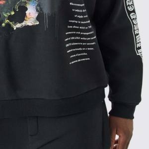 Sweat-shirts à capuche unisexes vintage de sport de haute qualité, épais, doublés polaire, avec impression DTF, surdimensionnés, fabriqués par un fabricant, 100% coton - Product Image 3