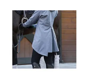 Equestrian Horse Riding Long Rain Jacket Full zipper Fleece lined Jacket For Winter waterproof Best Women Long Jacket