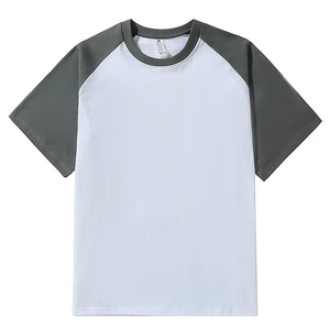 T-shirts pour hommes T-shirt à manches courtes en pur coton résistant à l'épaule T-shirt pour hommes T-shirt à fond de couleur - Product Image 5