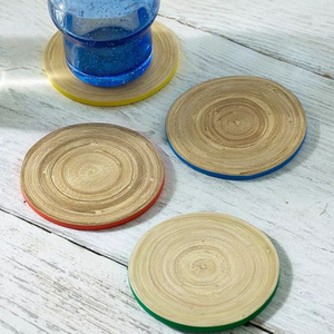 Posavasos redondos de bambú hilado decorativo ecológico de alta calidad, superventas, vajilla para restaurante con soporte de Vietnam - Product Image 5