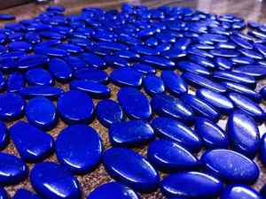 Cabujón de Lapislázuli Natural de Primera Calidad, Color Azul, Piedra Preciosa para Joyería Artesanal, Cabujón de Lapislázuli Hecho a Mano, Liso, Semiprecioso - Product Image 1