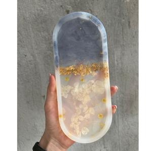 Elegante Bandeja de Resina para Servir Comida, Jugos y Pasteles, para Decoración del Hogar y Hoteles - Product Image 4