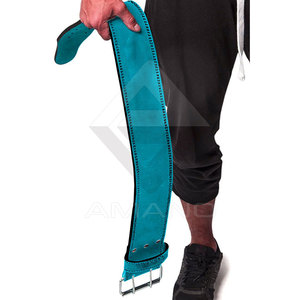 เข็มขัดยกน้ำหนักวัวสำหรับผู้ชายสายรัดระบายอากาศเข็มขัดดีไซน์เนอร์แบบปรับได้อุปกรณ์ยิมของผู้ชายใหม่ - Product Image 2