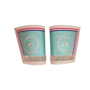 Brazalete masónico para ladrillos, albañiles bordados a mano, pancartas naranjas lisas, flecos personalizados, calidad superior, bordado personalizado - Product Image 5