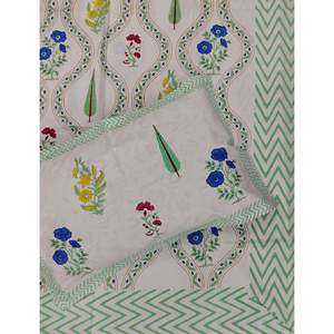 ผ้าปูที่นอนคู่พร้อมปลอกหมอน ผ้าฝ้ายเพอร์คาเล่ พิมพ์ลาย ระบายอากาศได้ดี ขนาด 90 108 - Product Image 1