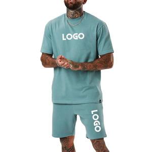 Conjunto de 2 piezas Conjunto de ropa de alta calidad Camisetas y pantalones cortos Conjunto de verano Ropa de entrenamiento para hombres Ropa de correr Ropa de calle Camisetas y pantalones cortos - Product Image 1