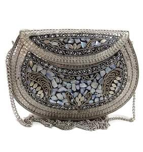 Sac à main pochette bohème vintage en mosaïque avec fleurs de perles, fermeture éclair, imperméable, pour femmes, événements du soir, sac à main tendance - Product Image 1
