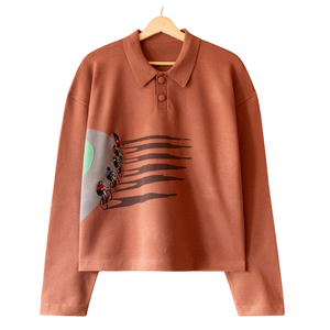 Pull de tennis en tricot fin, fil texturé doux, design graphique de terrain, vêtements d'hiver de qualité supérieure, coupe décontractée, tricot décontracté - Product Image 5