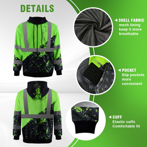 เสื้อฮู้ดกันน้ำ ป้องกันไฟฟ้าสถิต สะท้อนแสง ระบายอากาศ ทนทาน สำหรับกลางคืน รุ่นขายดีปี 2026 รับผลิตตามแบบ (OEM) - Product Image 4