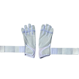 <b>White</b> & Pink Color Combo <b>Long</b> Cuff Leather Batting <b>Gloves</b> New Leather Batting <b>Gloves</b> - Product Image 5