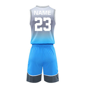 Uniforme de basket-ball sans manches personnalisé par sublimation, vêtements d'équipe de haute qualité pour adultes, ensembles imprimés de grande taille, respirant - Product Image 3