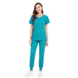 2024 Hot Sale Scrubs Uniforms <b>Fabric</b> Cotton Twill in 65% Cotton 35% Polyester Spandex Custom Color Medical Scrubs Uniforms - Product Image 1