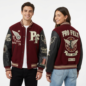 Nouvelle veste universitaire personnalisée, patchs brodés, style baseball, tendance, vente en gros, veste de baseball pour hommes - Product Image 3