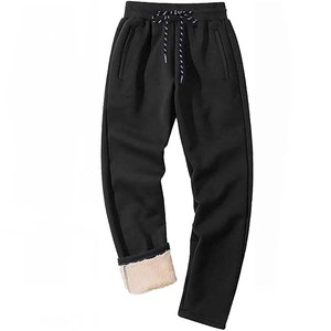 OEM Custom Trousers Men Wear Winter Thick Teddy <b>Sherpa</b> <b>Joggers</b> for Men Plain Cheep Price men's pants, straight, curved striped - Product Image 1