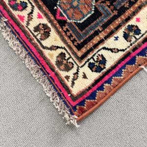 Alfombra Turca Vintage de 4.6x7.7 pies (139x234 cm), Alfombra Azul Marrón con Diseño de Camuflaje - Product Image 4