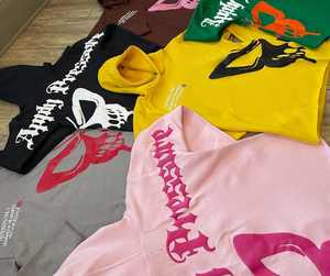 เสื้อฮู้ดผ้าฟลีซพิมพ์ลายโลโก้สไตล์ฮิปฮอปวินเทจแบบคัตเอาท์ด้านหน้า ทรงบ็อกซี่ สำหรับผู้ชาย ใส่ในฤดูหนาว เป็นมิตรกับสิ่งแวดล้อม สตรีทแวร์ - Product Image 6