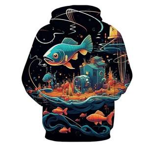 Sudadera de pesca Ropa deportiva de pesca con capucha Manga larga Diseño personalizado Sublimación Impreso Rendimiento Fleece Pesca con capucha - Product Image 4