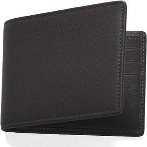 Cartera de Cuero Genuino Casual para Hombre, Estilo Vintage, con Logotipo, Protección RFID Anti-Robo, Cierre Abierto, Tarjetero Corto, Interior de Poliéster - Product Image 5