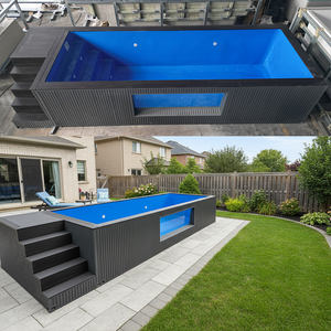 Piscina de Contenedor de Fibra de Vidrio para Patio, Pequeña o Grande, sobre el Terreno, para Niños, de Madera, Piscina Elevada de 20 Pies - Product Image 5