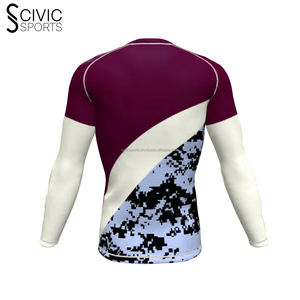 Rash Guard con su logotipo Diseño personalizado Hecho Logo Rash Guard Ropa deportiva Poliéster Adultos Color personalizado Rashguard - Product Image 6