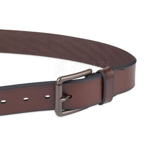 Ceinture de soirée formelle en cuir véritable pour homme GENTS GARB, boucle en alliage, imperméable, motif uni, longueur personnalisable - Product Image 3