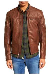 Leather Jacket <b>for</b> Men and <b>Women</b> with Faux Fur Hooded Cotton Liner Breathable Windproof Winter Classy Vintage - Product Image 5