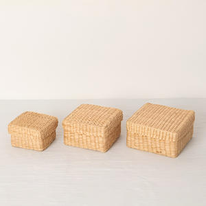 Boîte miniature à bon prix avec couvercle, boîtes en jacinthe d'eau, matériau naturel, conteneur, organisateur en jacinthe - Product Image 6