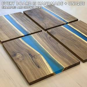Planche à découper de luxe en bois et résine pour la cuisine à domicile, planche à découper haut de gamme en bois et résine au design unique à bas prix - Product Image 3